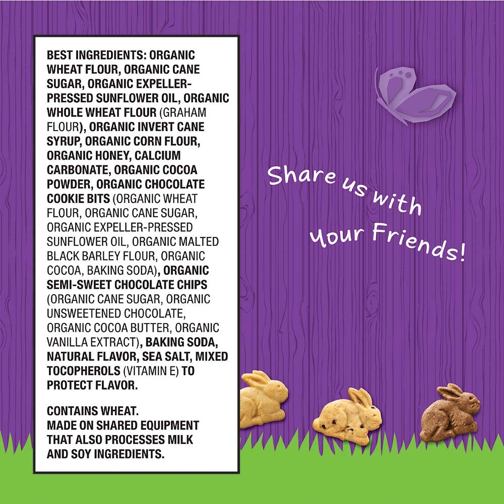 Annie'S Organic Friends Bunny Honey Chocolate & Chocolate Chip Baked Graham Snacks Box, 12 Count