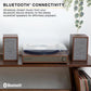 Victrola Harmony - Bluetooth Turntable System- 3-Speed Vinyl Record Player  Stereo Bookshelf Speakers  Mid-Century Modern Design  Audio Technica ATN3600L  Bluetooth Input and Output (Walnut)