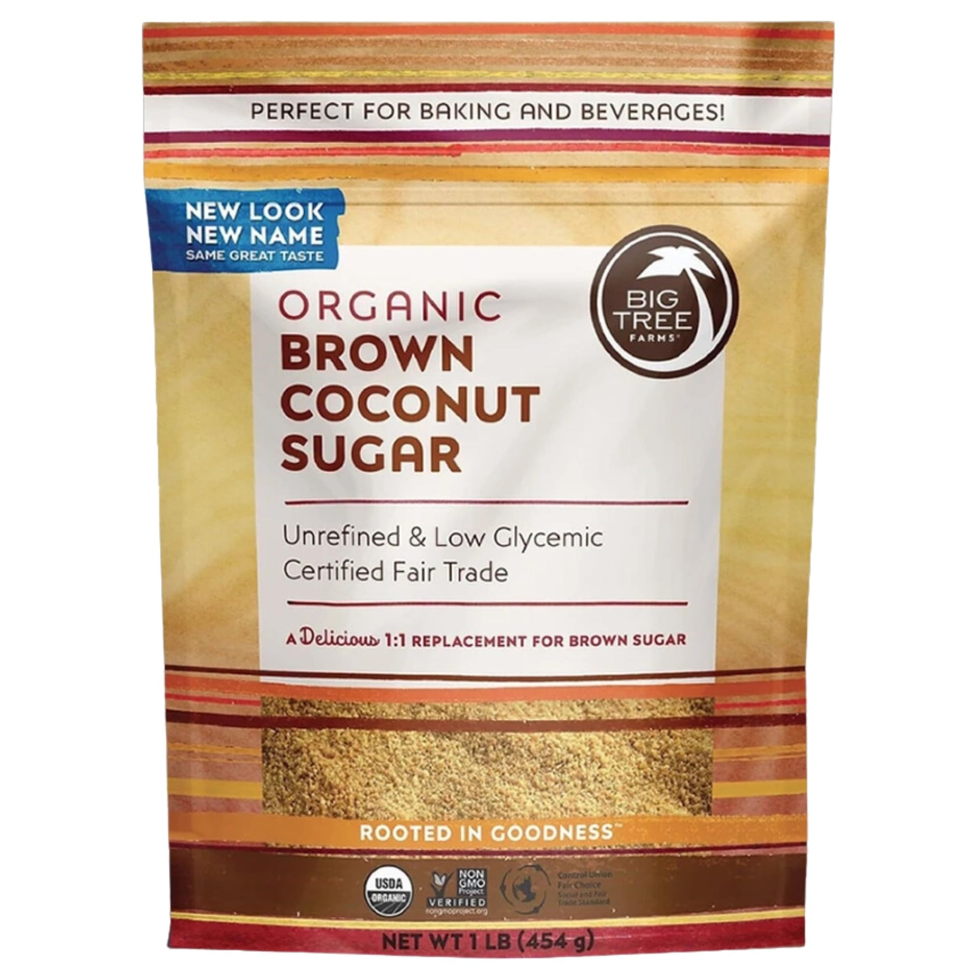 Big Tree Farms Organic Brown Coconut Sugar - Coconut Palm Sugar, Unrefined, Fine Crystals, Cane Sugar Replacement, Coconut Bloss