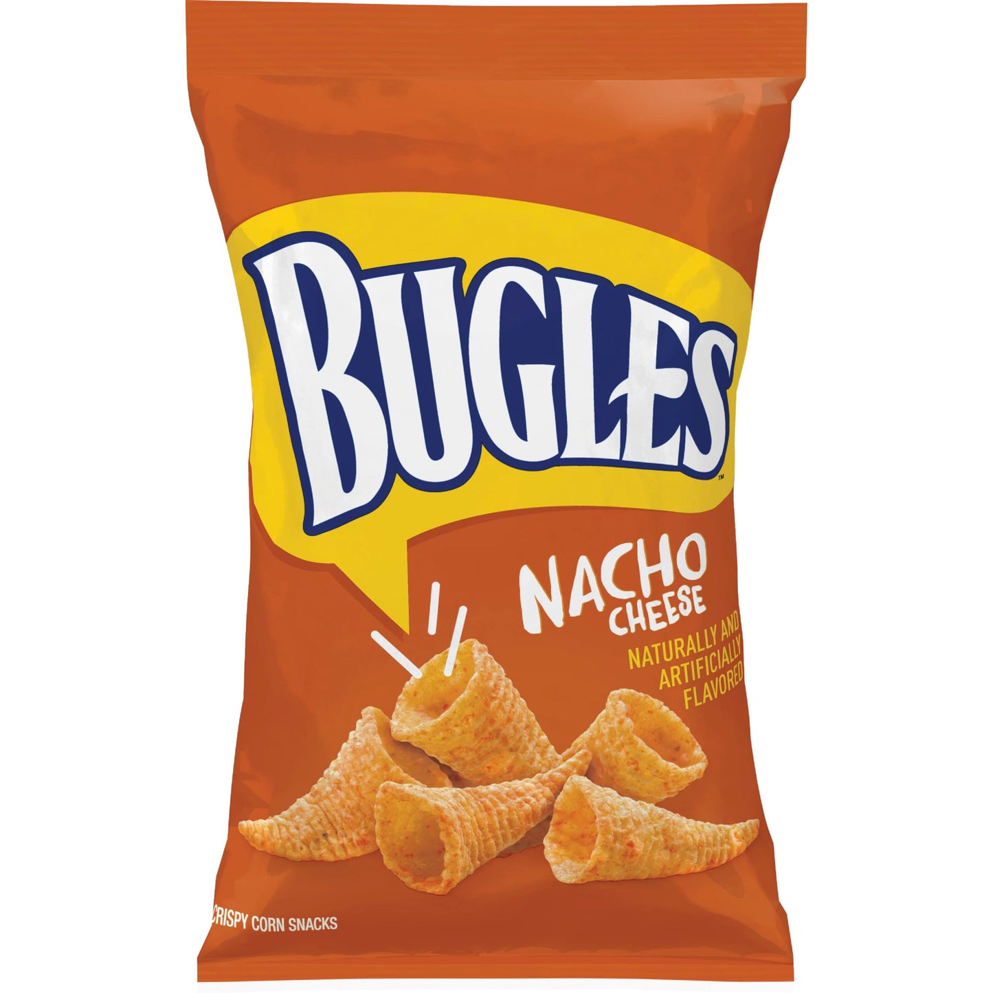Bugles Corn Snacks, Nacho Cheese, 0.875 Oz (Pack of 60)