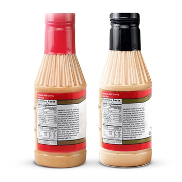 TERRY HOS YUM YUM SAUCE Original & Spicy Bundle - Mayonnaise-Based Dipping Sauce, 16 Fl Oz (Pack of 2)