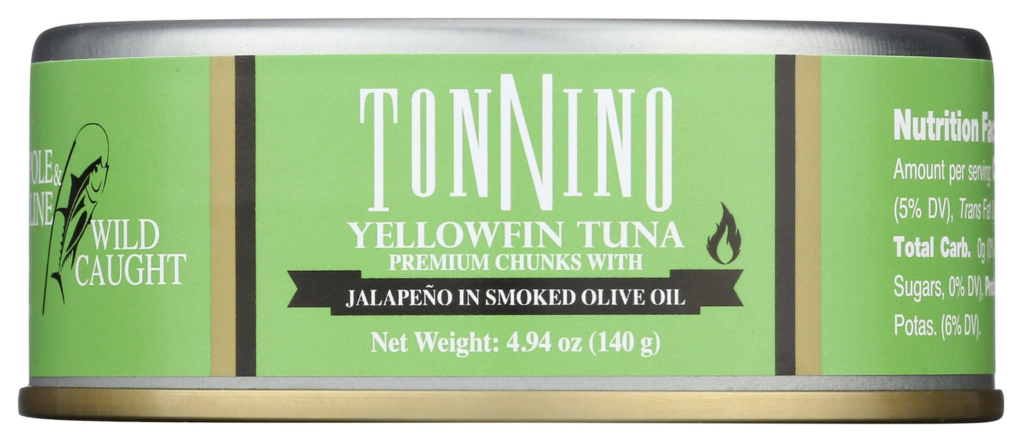 Tonnino Smoked Jalapeno Yellowfin Tuna - 4.94 Ounce, Pack of 1, Model 0813958010416
