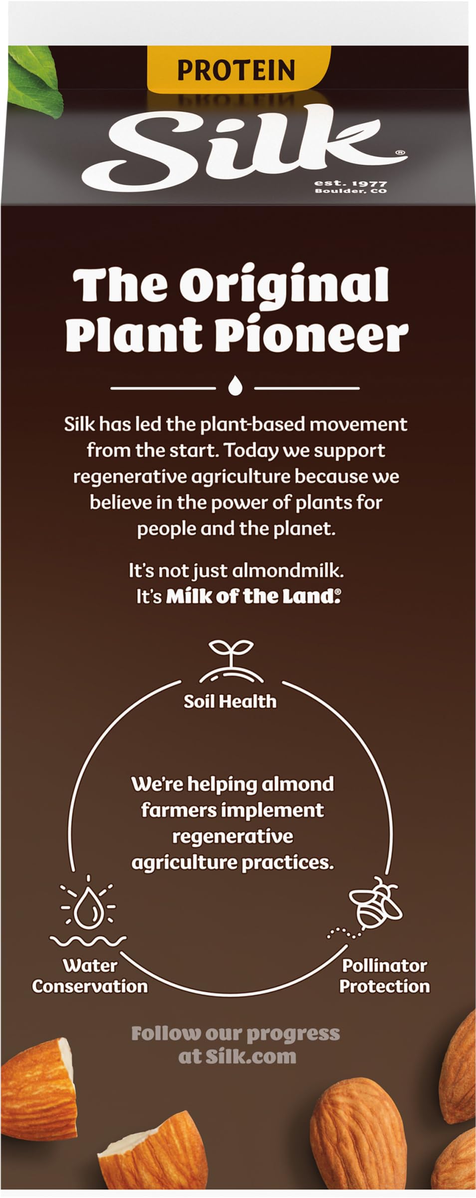 Silk Chocolate Protein Almond Milk, Dairy Free, Gluten Free, Seriously Creamy Vegan Milk with 50% More Calcium than Dairy Milk,