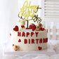 40 Pcs Gold Happy Birthday Cake Topper Acrylic Birthday Cupcake Topper Cake Pick Decorations For Birthday Party Cake Desserts Pa