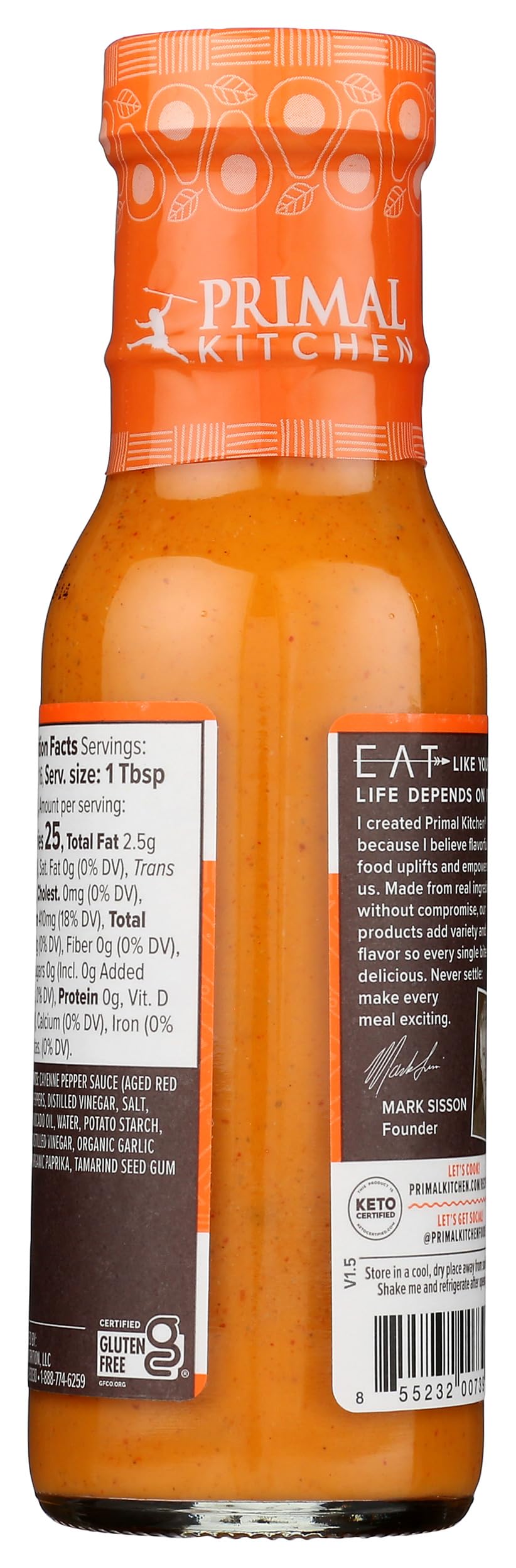 Primal Kitchen, Sauce Buffalo, 8.5 Ounce