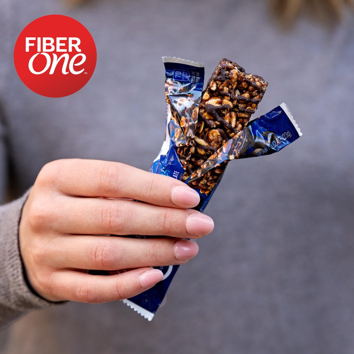 Fiber One 80 Calorie Chewy Bars, Chocolate, Snack Bars, 5 Ct, 4.1 Oz