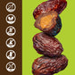 Realsy Medjool Dates - Organic, Gluten-Free, Vegan Snack, No Sugar Added, Single Wrapped (40 ct), Almond Butter