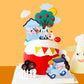 Jevenis Blue Farm Animal Cake Decoration Sheep Cake Topper Farm Animal Birthday Decoration Cow Cake Decoration Pig Cake Topper F