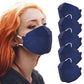 Akgk Kn95 Face Masks 100 Pack, Individually Wrapped, 5-Ply Disposable Navy Blue Face Mask Against Pm 2.5 Smoke & Dust, Filtratio