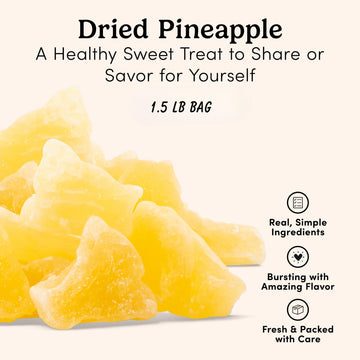 Nuts.Com - Dried Pineapple Chunks - Sweet & Tart Treat For Adults & Kids, Good Source Of Bromelain - Vegan, Gluten-Free & Kosher