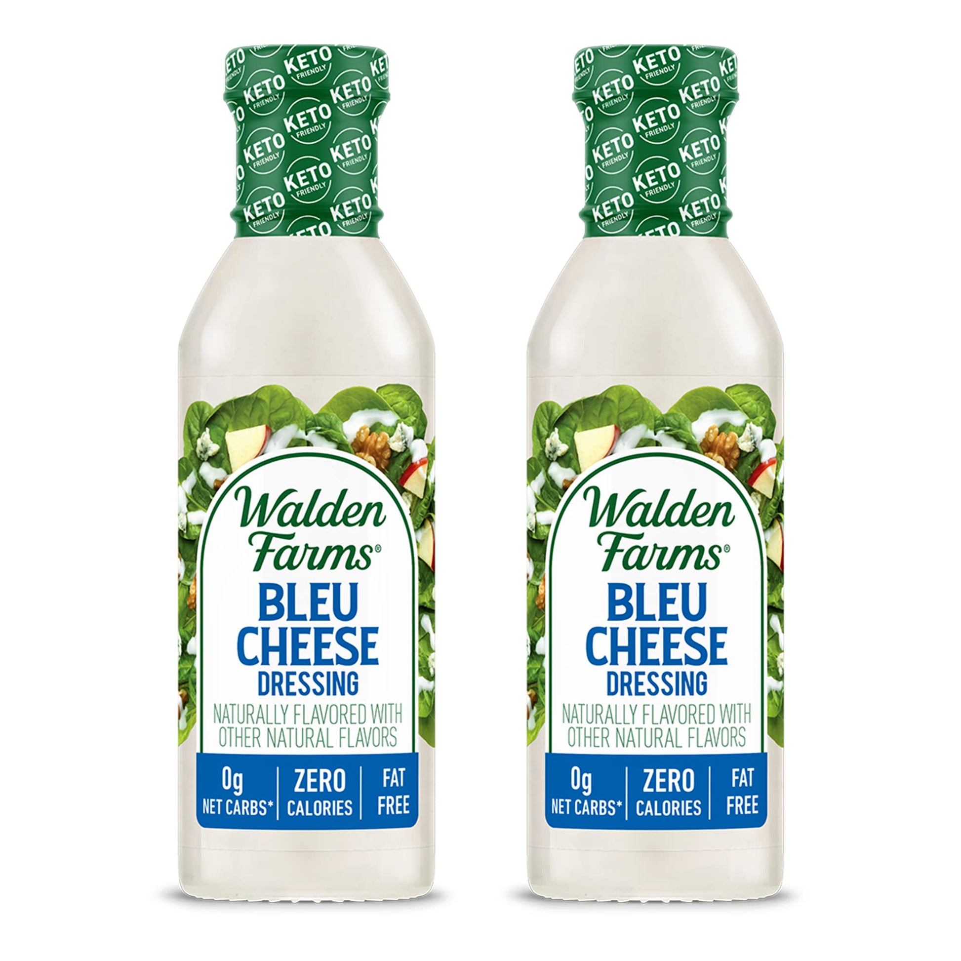 Walden Farms Bleu Cheese Dressing, Calorie-Free, Gluten-Free, Low Carb, Sugar-Free, (12 Fl Oz Pack of 2)