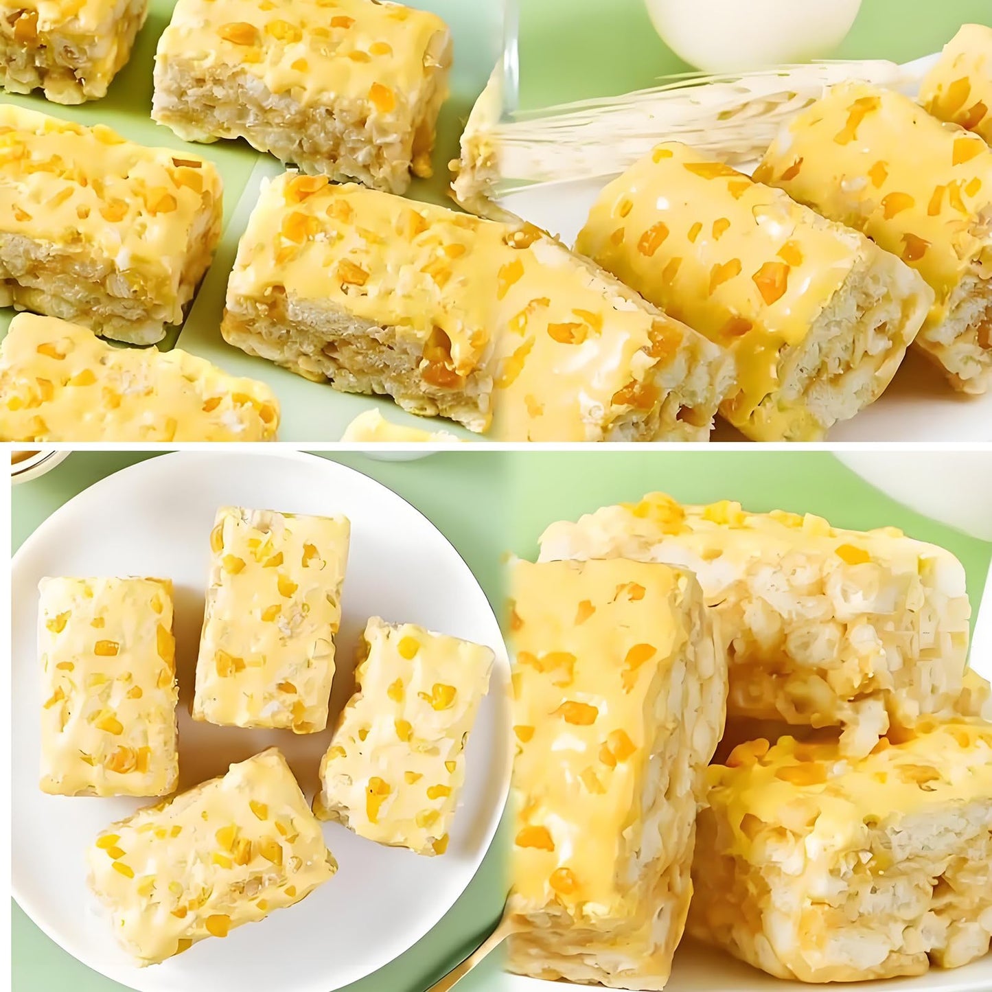 WZQLAOYS Freeze Dried Diced Mango Snacks, No Sugar Added, 7.76oz, Bulk