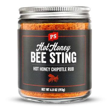 PS Seasoning Bee Sting Hot Honey Chipotle BBQ Rub, Sweet & Spicy Flavor, 6.8 oz