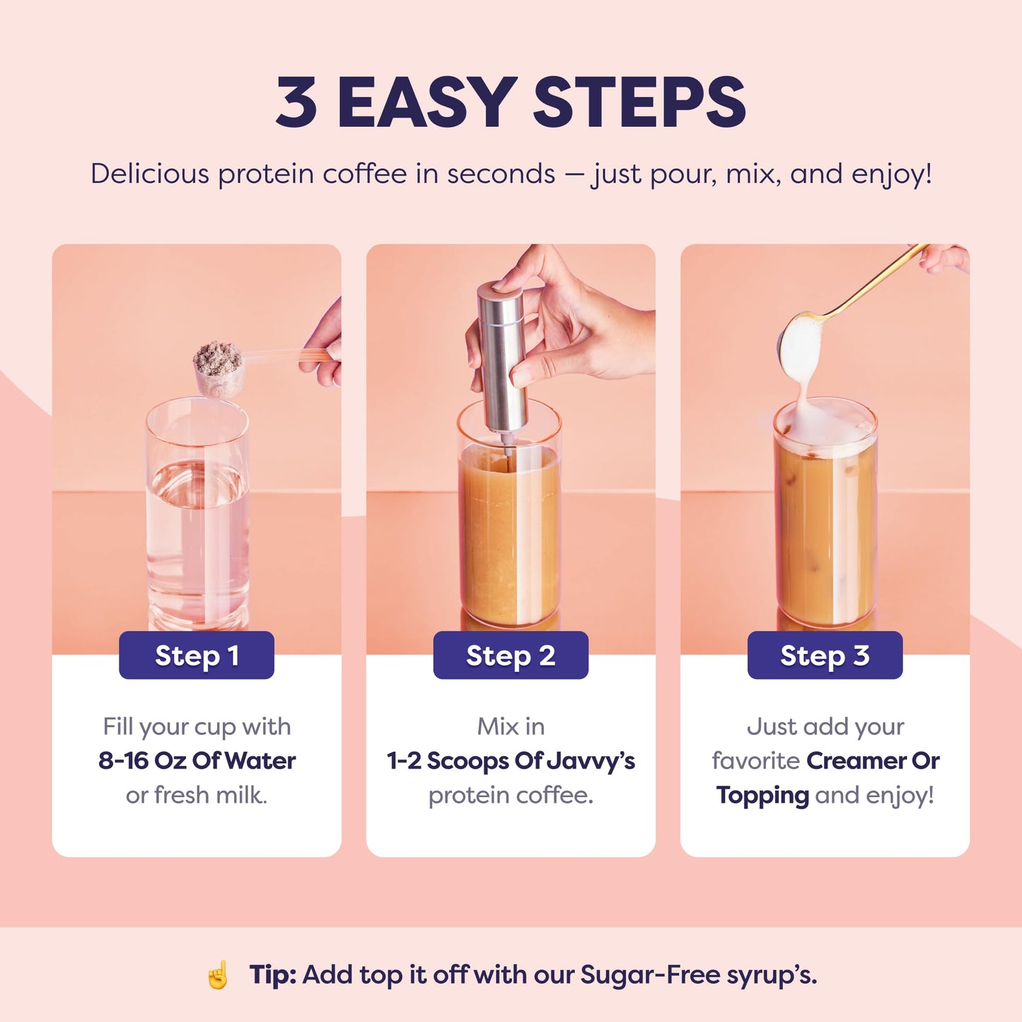 Hazelnut Protein Iced Coffee - enhanced Whey Protein & Instant Iced Coffees - 100% Natural Cold Brew - Zero Artificial Flavors & Sweeteners  80 mg Caffeine Per Serving  No Added Sugar  20 Servings