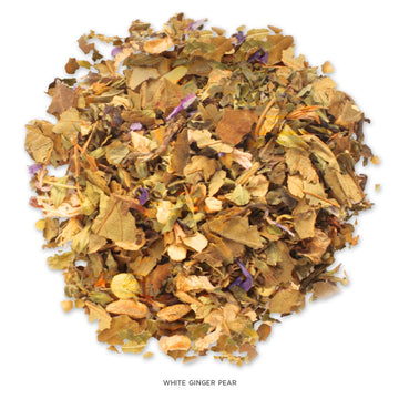 Tea Forte White Ginger Pear Premium Organic Loose Leaf Caffeinated White Tea Blend, Resealable 1 Pound Bag, Makes 160-175 Cups