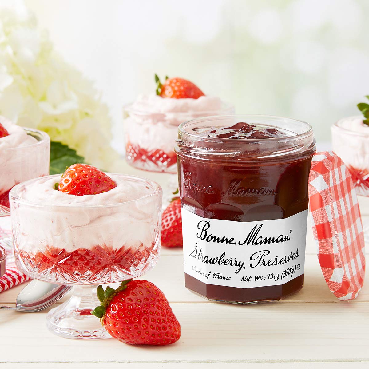 Bonne Maman Preserves, Variety Pack (Strawberry, Raspberry, Wild Blueberry, Cherry), 13 Ounce Jars (Pack Of 4)
