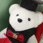 Tofficu 2 Bunches Of Green Graduation Teddy Bear Bouquet With Plush Roses - Decorative Floral Arrangements For Graduation Party
