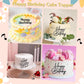6 Pcs Happy Birthday Side Cake Toppers Black Mirror Side Cake Toppers Diy Acrylic Glitter Cake Inserts Celebration Birthday Part