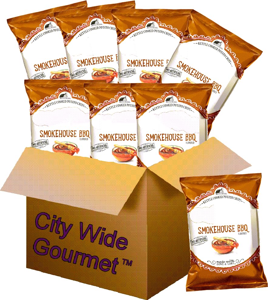Smokehouse BBQ Kettle Cooked Potato Chips, 1.375 ounce bags (Pack of 8)