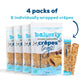 bakerly Chocolate Hazelnut Filled Crepes to go! Non GMO, Free from Artificial Flavors & Colors, Pack of 4, 6-Count (24 Total Cre