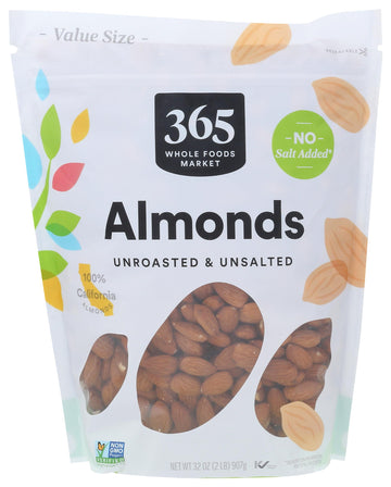 365 by Whole Foods Market, Raw California Almonds, 32 Ounce