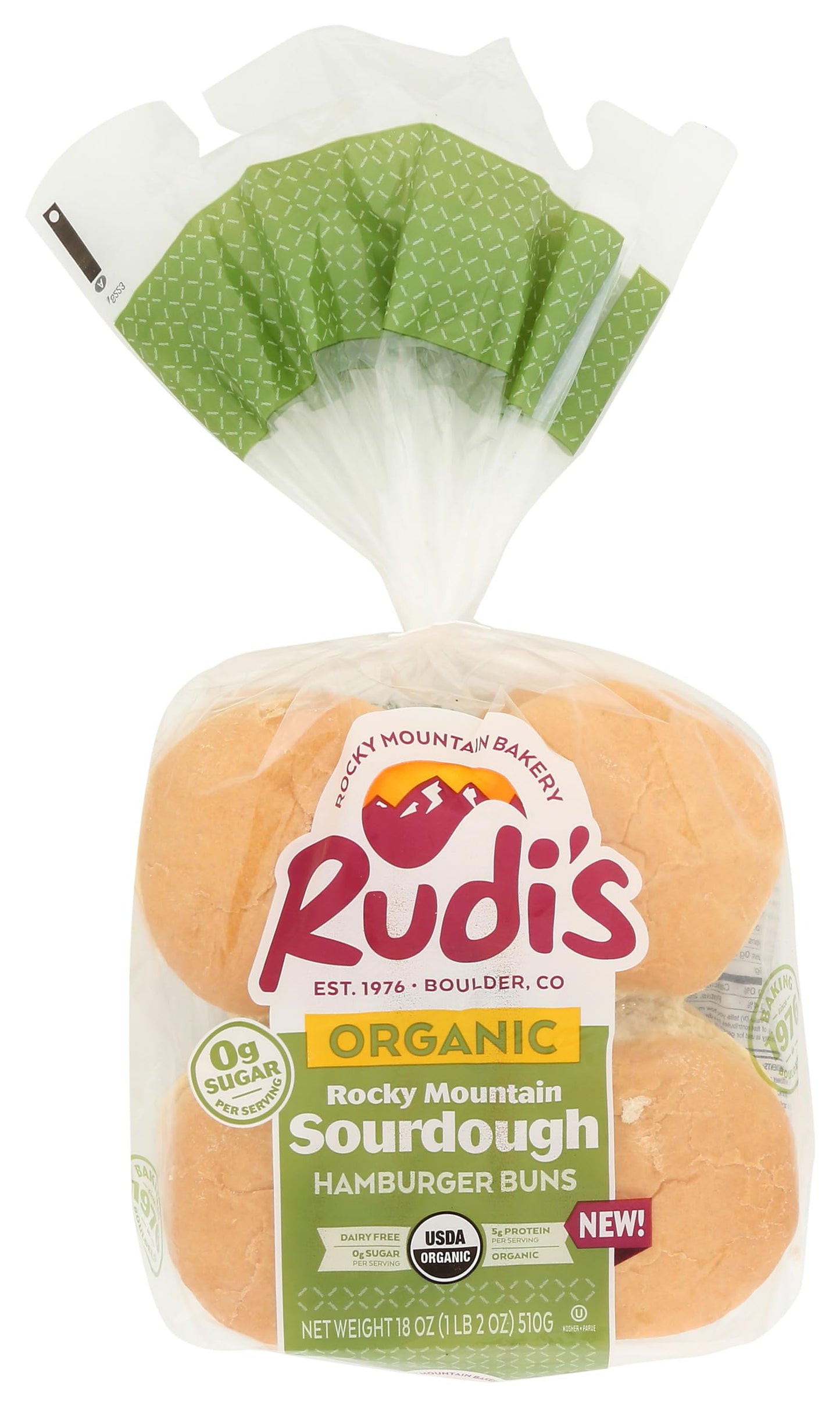 RUDIS BAKERY Organic Sourdough Hamburger Buns, 18 OZ