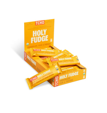 TCHO Holy Fudge Chocolate Truffle Bars - 100% Plant-Based Organic Dark Chocolate - Vegan, Soy-Free, Gluten-Free, Individually Wr