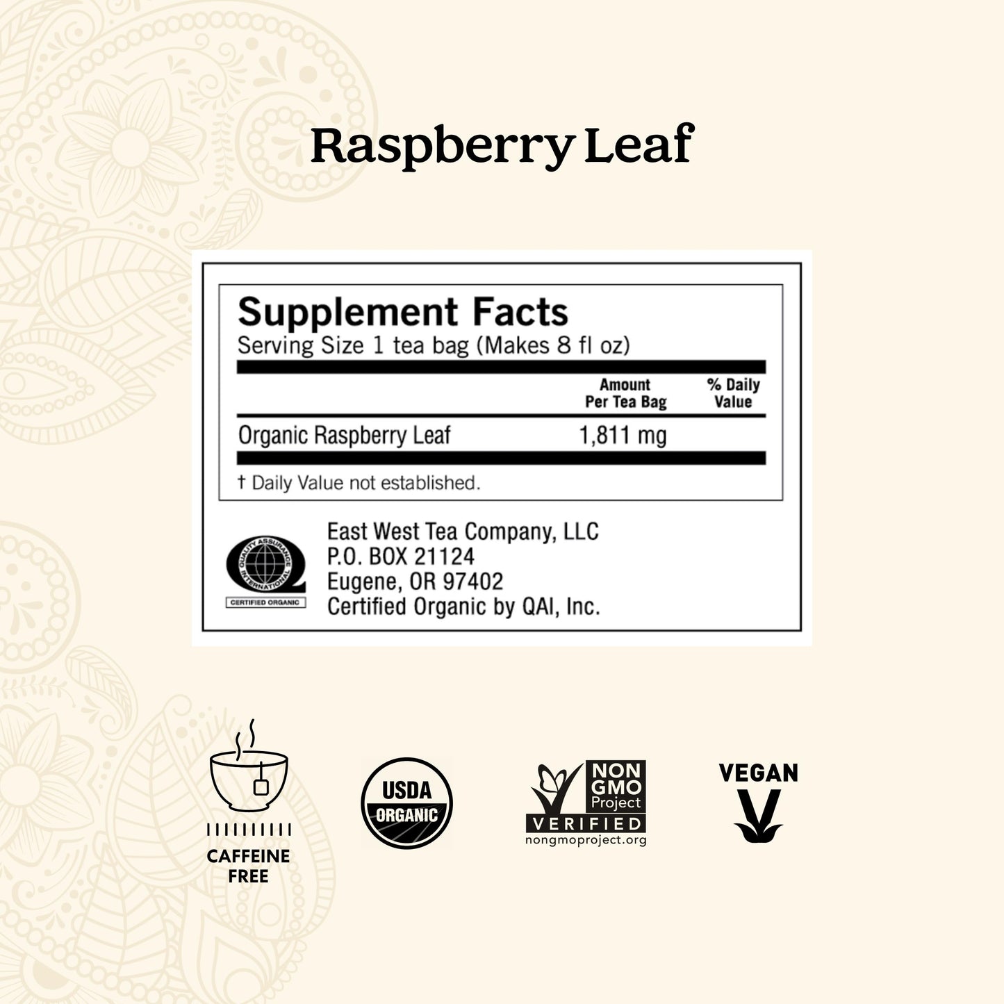Yogi Organic Raspberry Leaf Tea - Caffeine-Free, 64 Count (Pack of 4)