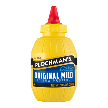 Plochman, Mild Yellow Mustard, 10.5 oz, Classic Squeeze Barrel