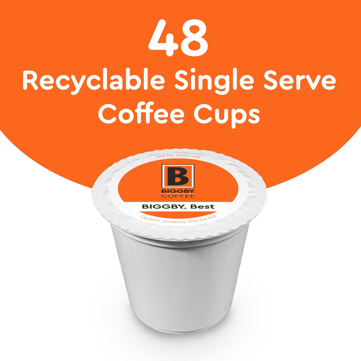 BIGGBY Medium Roast Coffee, 48 Count Single Serve Pods, 1 Pack