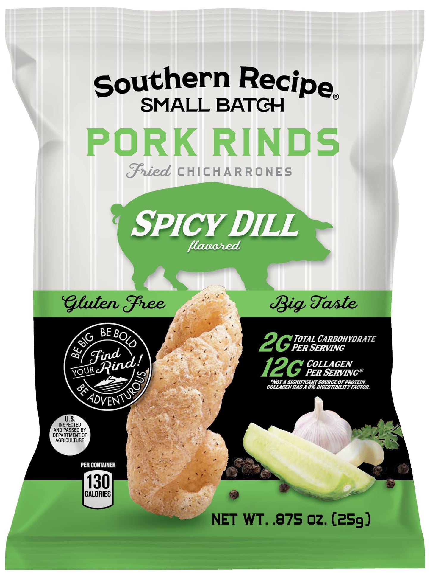 Pork Rinds Variety Pack | Salt & Pepper, Korean Bbq, & Spicy Dill | Southern Recipe Small Batch Chicharrones | Keto Friendly & L