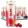 Bum Energy Sugar-Free Cherry Frost Drink, Lightly Carbonated, Natural Caffeine, 12 oz, Pack of 12