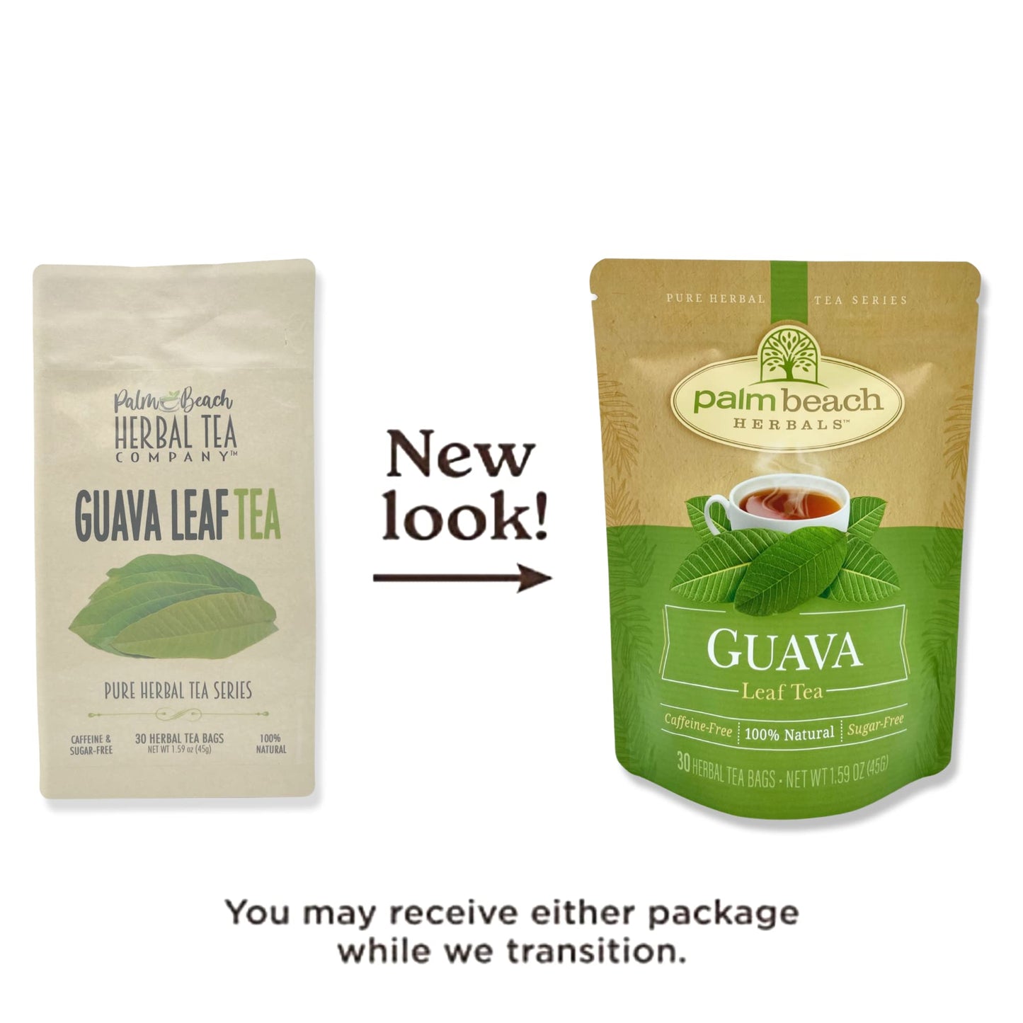 Palm Beach Medicinal Herbs Guava Leaf Tea - Herbal Tea, 30 Count, Pure Herbal Tea Series