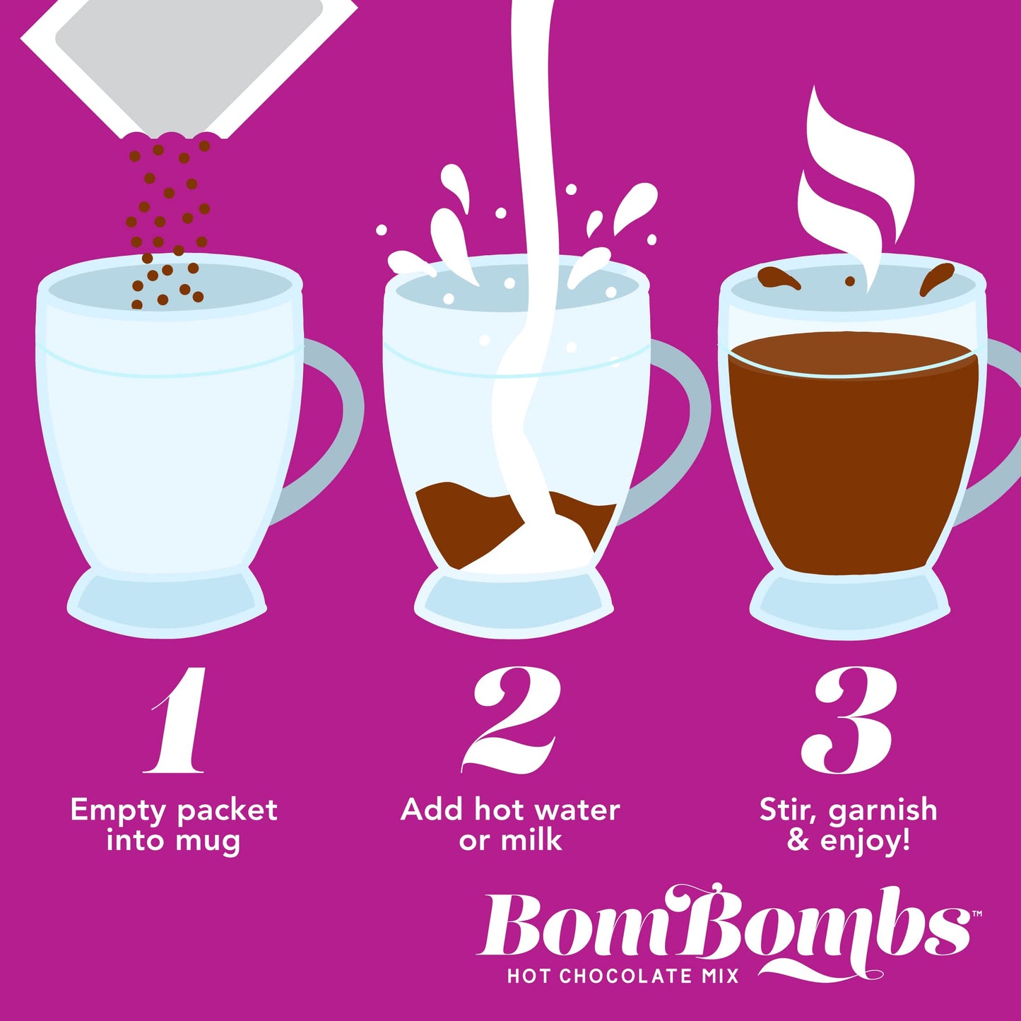 Bombombs Gift Set Of Mini Cup Hot Chocolates In 6 Flavors - Double Chocolate, French Vanilla, Peppermint, Salted Caramel And Mor