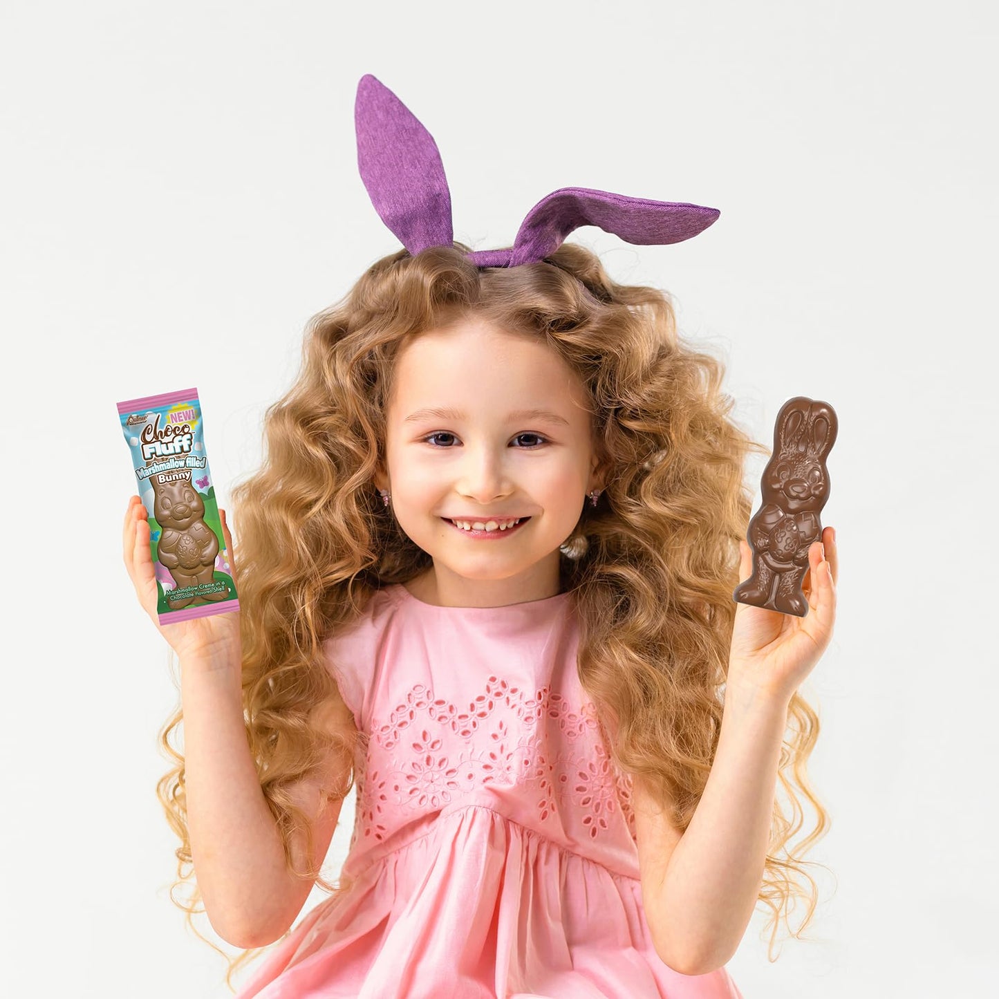 Fruidles Chocofluff Easter Bunny  , Marshmallow Filled, 12-Pack, Kosher Certified, Individually Boxed, 3.8 oz Chocolate Bars