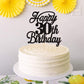 Rssta i Cake Topper Black Glitter 30th Birthday Decoration, Cheers to 30 Years, Model XM063-new-Black 30th