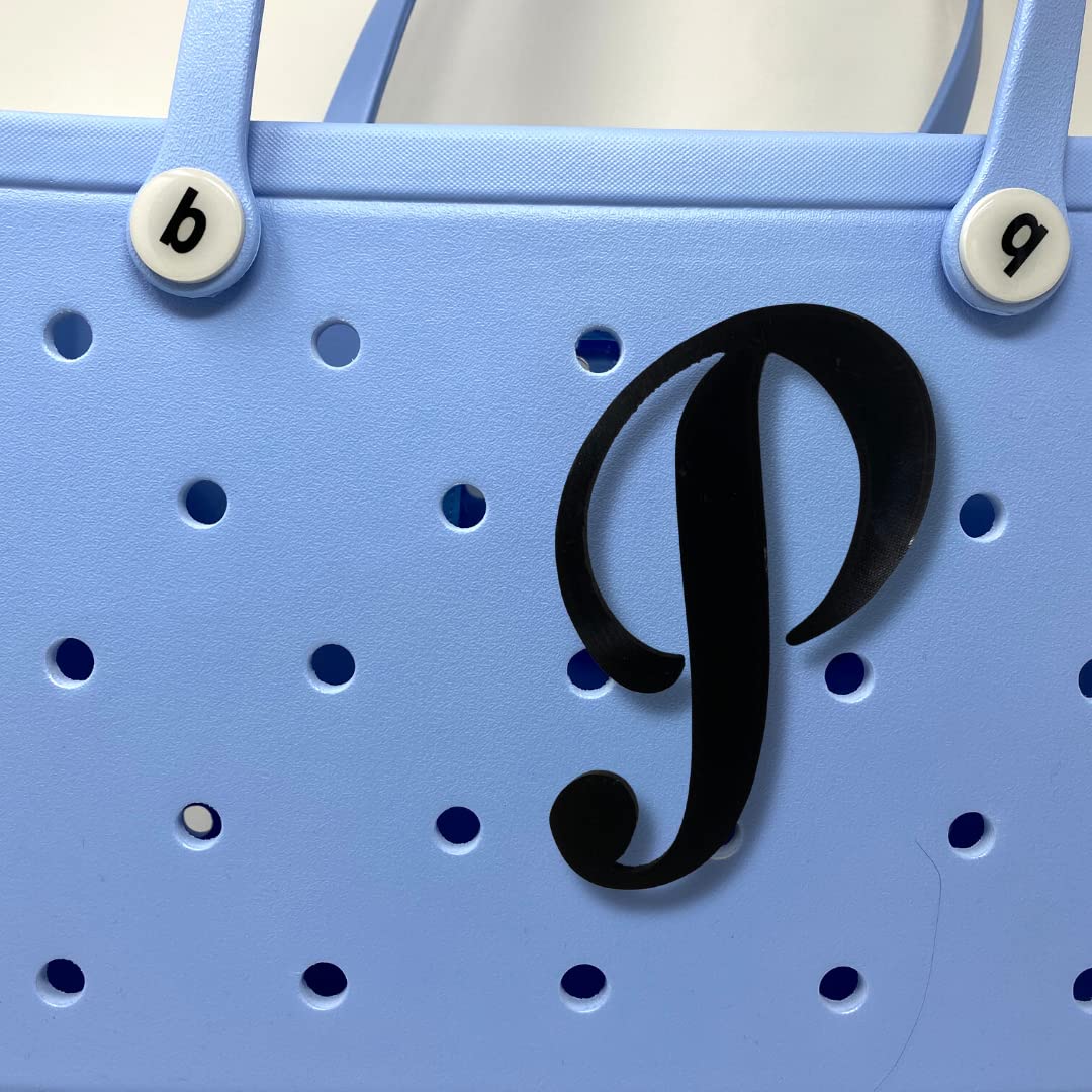 Freshe Boglets - Decorative Bogg Bag Alphabet Lettering - Personalize Your Bag With 3D Printed Alphabet Letters (P, Small)