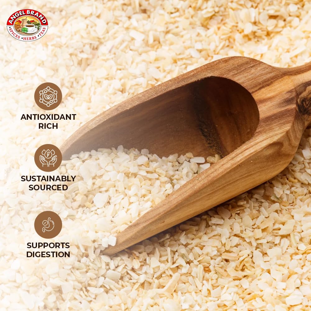 Angel Brand Minced Onion - 16 Oz Bottle - Dehydrated Dried Onion Flakes, Perfect For Cooking, Seasoning, And Recipes.