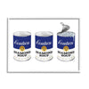 Stupell Industries Vintage Condensed Soup Fashion Cans Bold Blue Couture