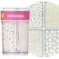 Sprinkles, Sprinkles for Cake Decorating 4 Sizes, 7.7 Oz Pearl White Sprinkles for Baking Cake Cupcake Ice Cream Chocolate Cooki