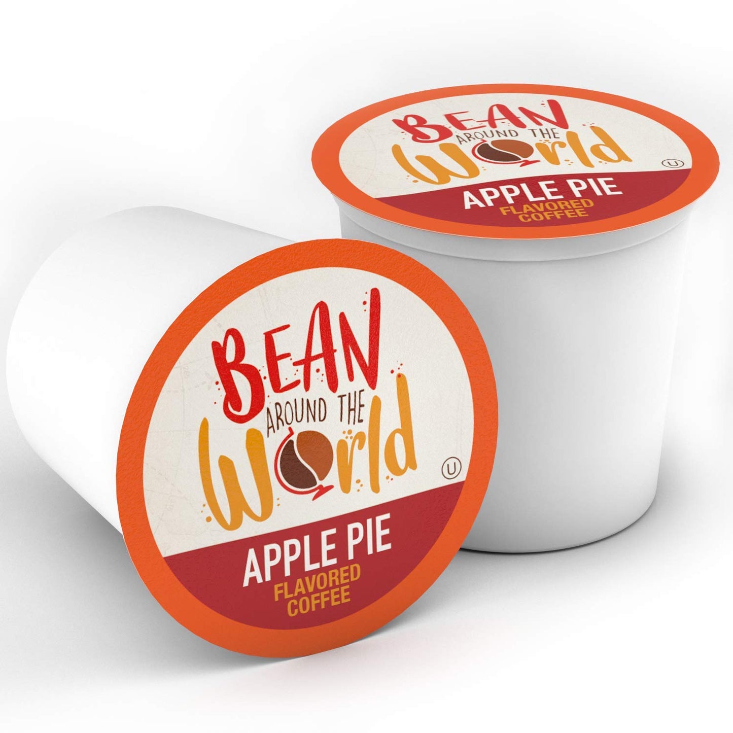 BEAN AROUND THE WORLD Flavored Coffee Compatible with 2.0 Keurig K Cup malt-inspired, Apple Pie, 40 Count Pack