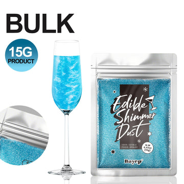 Blue Edible Glitter For Cocktails Luster Dust Edible Cake Glitter 15G Food Grade Drinks Glitter Shimmer Powdered For Cake Cupcak