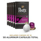 Peets Coffee Medium Roast Espresso compact pieces, Ricchezza Intensity 8, 50 Count (5 Boxes of 10) Compatible with Nespresso Original Machine