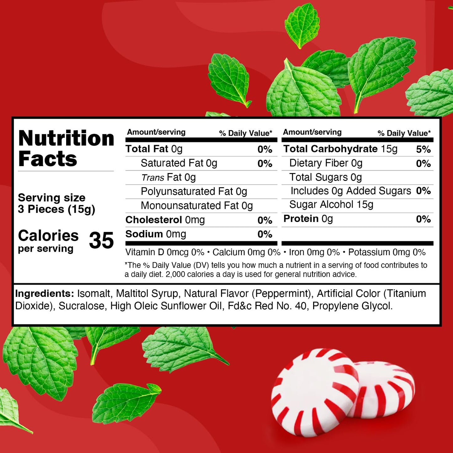 GEEOOLLAH Starlight Peppermint Candy - Bulk Hard Mints, Individually Wrapped, 5 Pound, Classic Red & White, Approx 400 Pieces