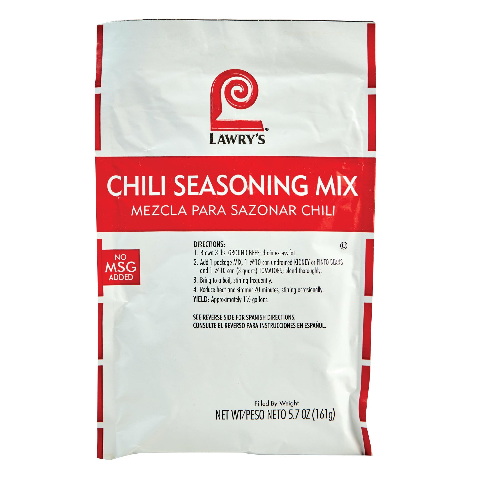 Lawrys Chili Seasoning Mix, Best for Meat or Veggie Chili, 5.7 oz Packet, Model 021500805261