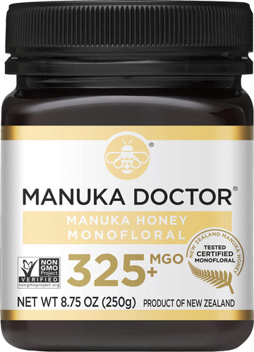 Manuka Doctor - Mgo 325+ Manuka Honey Monofloral, 100% Pure New Zealand Honey. Certified. Guaranteed. Raw. Non-Gmo (8.75 Oz)