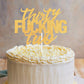 Thirty Two Gold Glitter Cake Toppers 32 Years Old 32Nd Birthday Anniversary Party Decorations Supplies