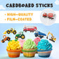 Wernnsai Construction Cupcake Topper - Construction Zone Birthday Party Supplies 40 Pcs Dump Truck Excavator Tractor Cake Food P