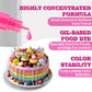 Togcolr 24 Color Oil Based Food Coloring Set, 0.35 Fl Oz Bottles, Concentrated for Chocolate Melts and Candy, Red