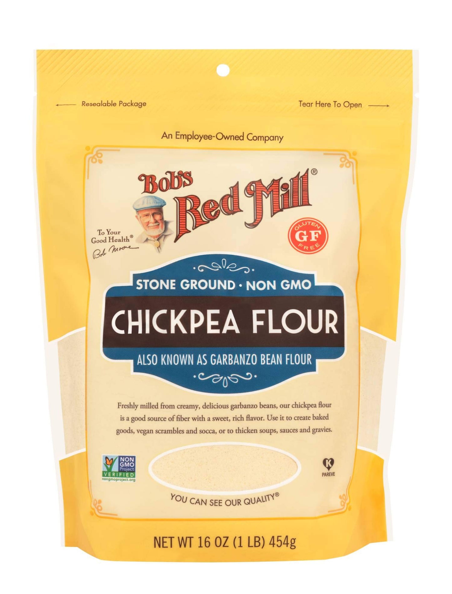 Bobs Red Mill Garbanzo Bean Flour, 16 Ounce (Pack Of 4)